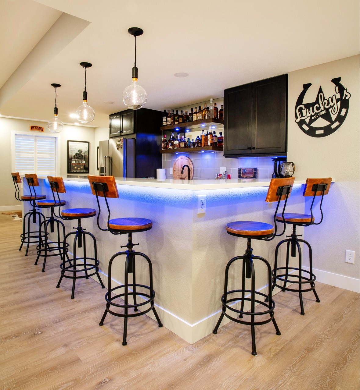 Modern Salt Lake City Home Bar Area